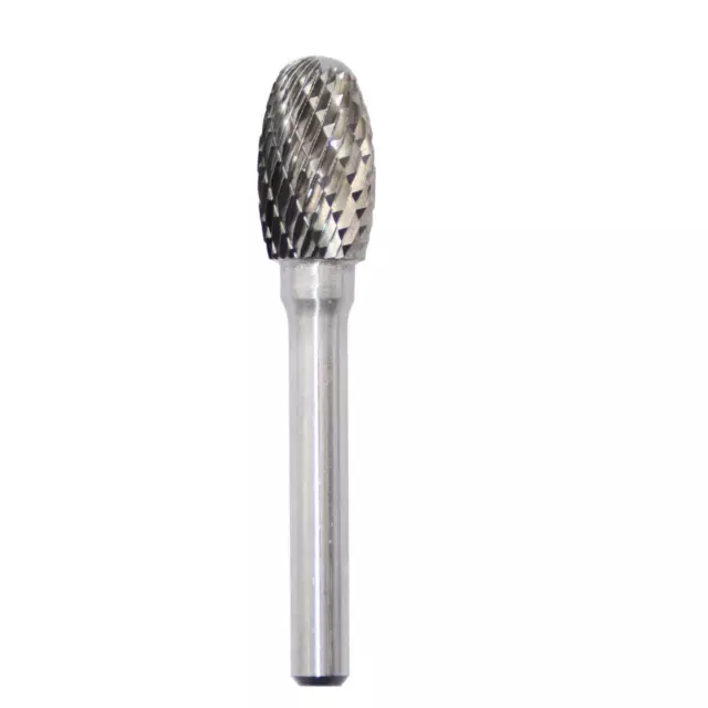 SE-5 Tungsten Carbide Burr Rotary File Oval Egg Shape Double Cut with 1/4''Sh...