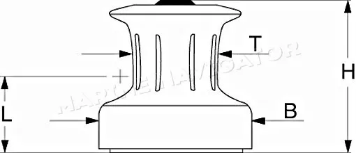 ANDERSEN Winch Type 10 (1-Speed) 56mm Drum 2