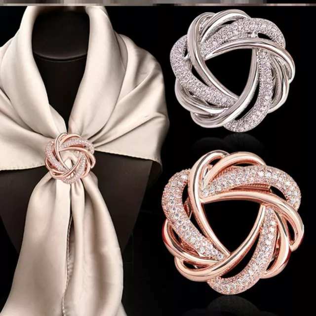 Crystal Scarf Ring Women Scarf Buckle Shawl Clip Korean Style Brooch Pins