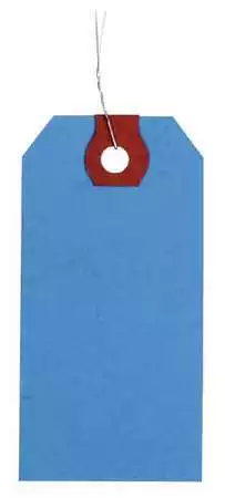 Zoro Select 1Gyx5 2-1/8" X 4-1/4" Blue Paper Wire Tag, Pk1000