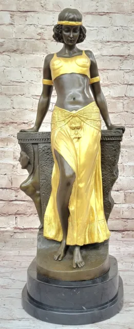 Unterzeichnet Ägyptische Prinzessin Original Bronze Figur Statue Skulptur Artwor
