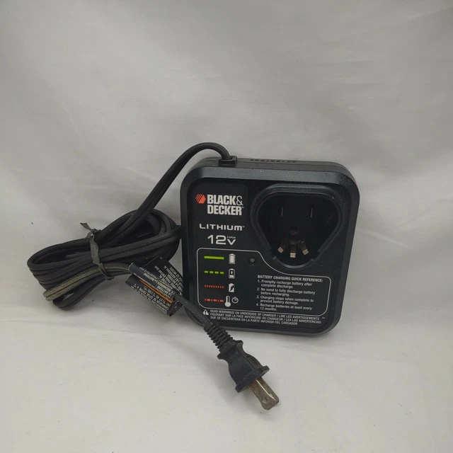 Black & Decker LCS12 90592257 12V Lithium Ion Battery Charger LB12 LBXR12