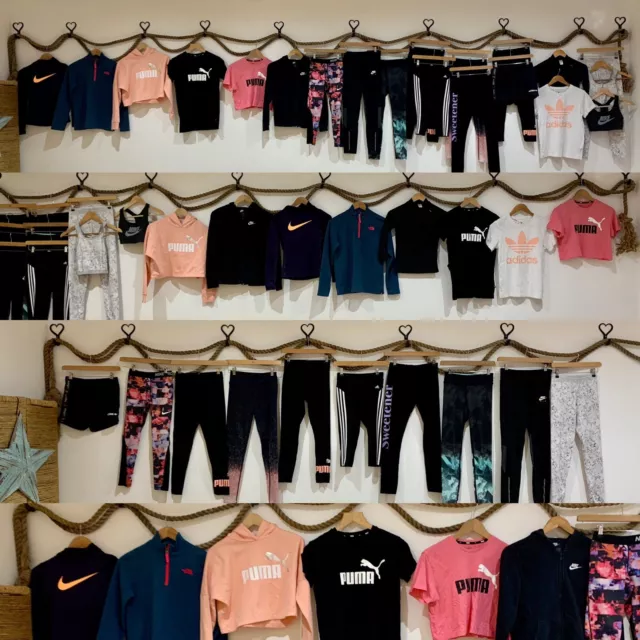 HUGE 20 X Girls Sports Gym Bundle North Face Adidas Nike Pro Puma Wedze 10-11-12