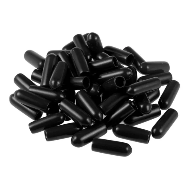 50pcs PVC Thread End Caps 3.5mm Round Tube Bolt Cap Cover PVC End Caps