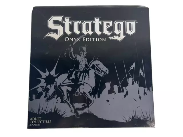 Stratego Board Game Onyx Edition Chess Strategy War Wood 100% Complete