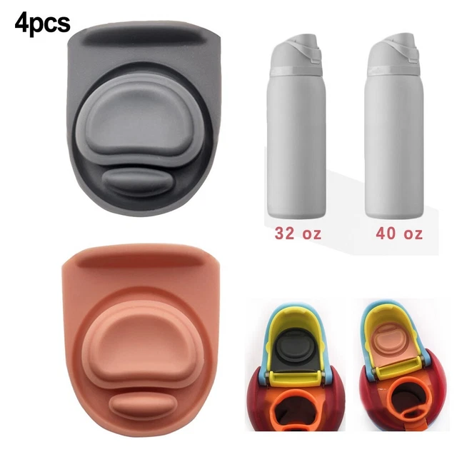 Agamino Replacement Lid Set For Owala FreeSip Water Bottle - Top Cap, Button, Stopper & Seal Ring - View #3