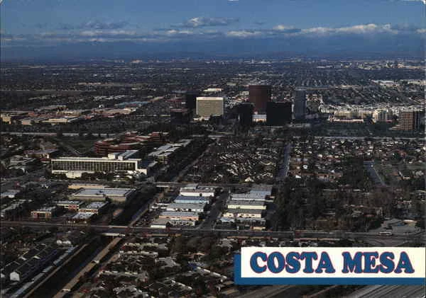Costa Mesa,CA Aerial View of City Orange County California Columbia Publishing