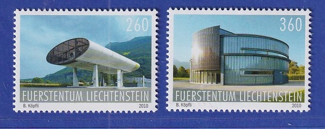 Liechtenstein 2010 Zeitgenössische Architektur Mi.-Nr. 1547-48 **