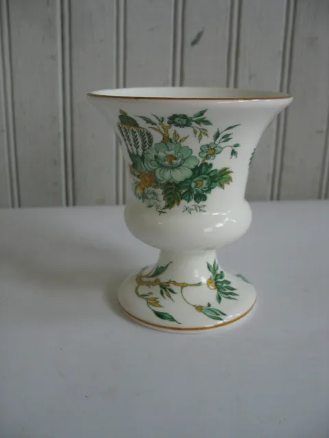 Vtg Crown Staffordshire bone china KOWLOON 3 3/4" posy pot  vase urn England