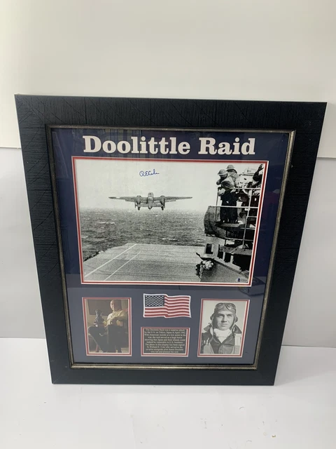 RICHARD E. COLE &TOM GRIFFIN DOOLITTLE RAIDERS RARE SIGNED PHOTO Becket Authen..