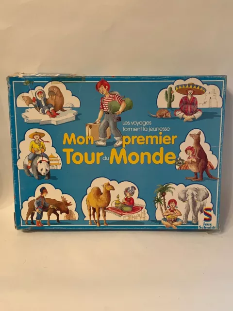 Jeu de société pour enfant - Mon premier tour du monde - Schmidt - Vintage