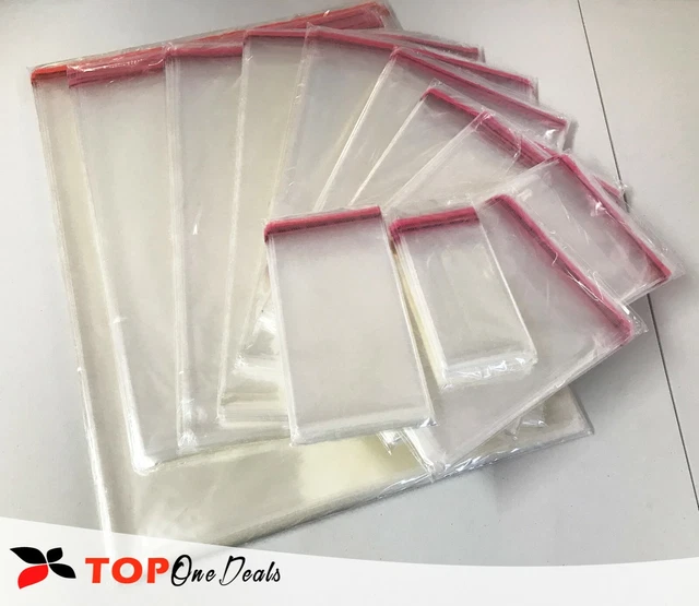 CLEAR CELLO BAGS Cellophane Self Seal For Sweet Card Craft Party