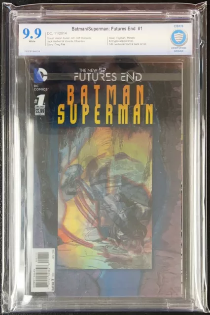 Batman/Superman: Futures End #1 CBCS 9.9 wp 2014 3D Lenticular Cover