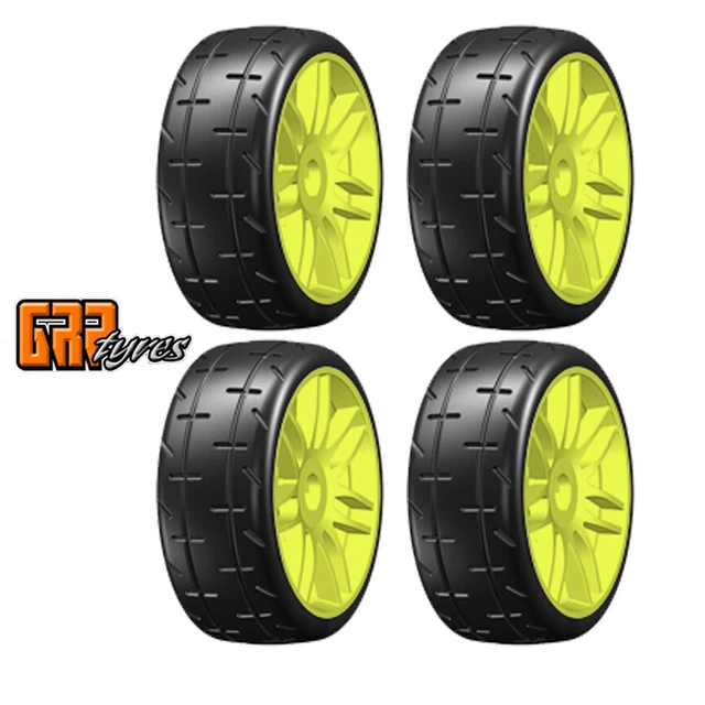 GRP GTK01-S1 1:8 Scale Belted Tires With Silver Spoked Wheels (Set Of 4) - XXSoft