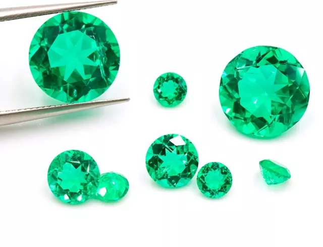 Lab Grown Emerald Gemstones Round 0.10 Carat to 1.70 Carat -  Loose GemStones