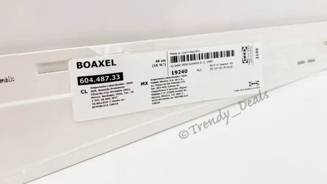 SET of 6 - Ikea BOAXEL Bracket for Shelf, Steel, White 15 ¾" 604.487.33 - NEW 6