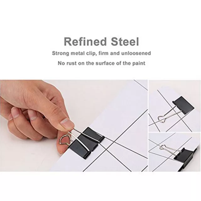 Office Supplies Binder Clip For Paperwork Extra Stationery Foldback