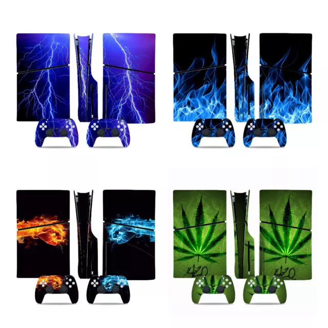 For PS5 slim Disk Decal Skin Sticker Wrap PlayStation 5 Console Controller