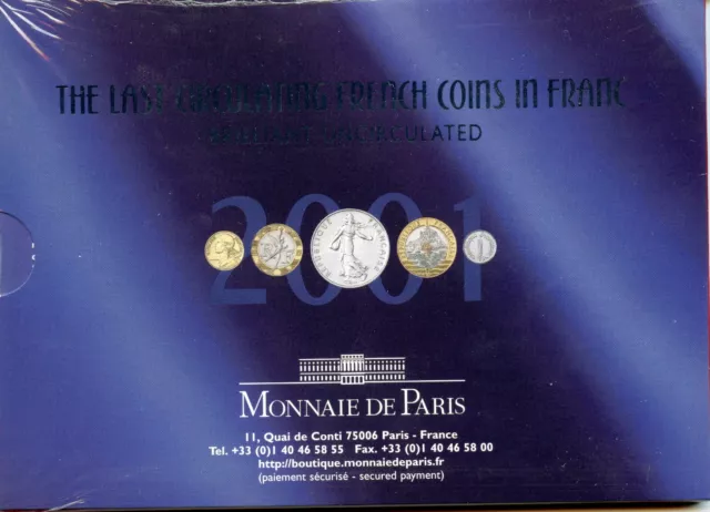 France Coffret Officiel BU Brillant Universel 10 pièces 2001 Neuf 2