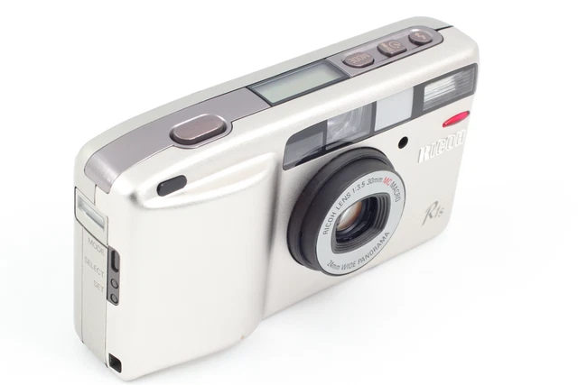 LCD works [MINT] Ricoh R1s Silver Point & Shoot 35mm Film Camera Box From JAPAN 3