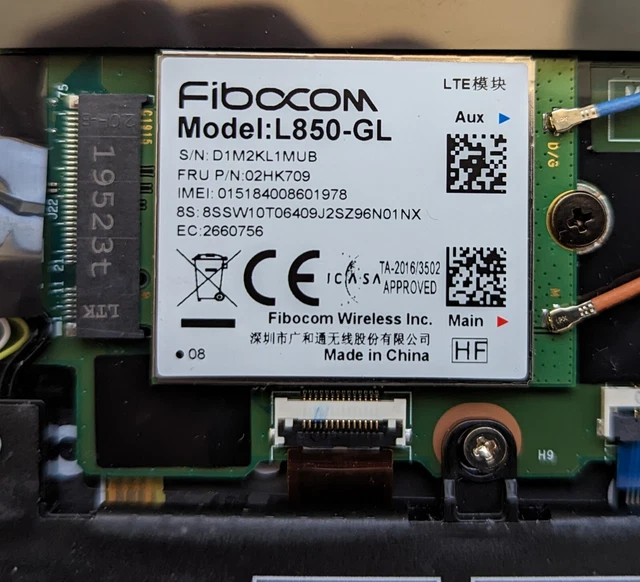 FIBOCOM L850-GL M.2 Card 4G LTE CAT9 Wireless Module for Lenovo X1 ...