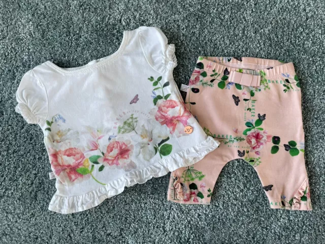 Ted Baker Baby Girl Top & Leggings Outfit Set - Newborn