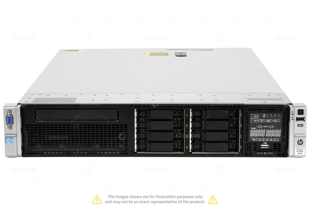 HPE PROLIANT DL380P G8 8SFF 2x Xeon E5-2680 V2 64 GB RAM Rails EUR 270 ...