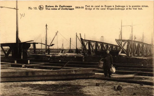 CPA MILITAIRE Ruines de Zeebrugge-Pont du canal de Bruges (316435)