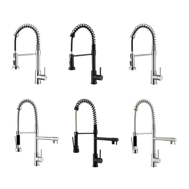 Decaura Kitchen Taps Tall with Pull Out Spout Kitchen Mixer Tap Brass Swivel