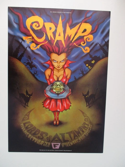 CRAMPS FILLMORE POSTER Lords Of Altamont ORIGINAL B. Graham F542 Hugh D'Andrade CRAMPS FILLMORE POSTER Lords Of Altamont ORIGINAL B. Graham F542 Hugh D'Andrade