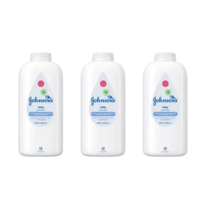 3x Johnson's Baby Powder Pure & gentle Daily Care 200g