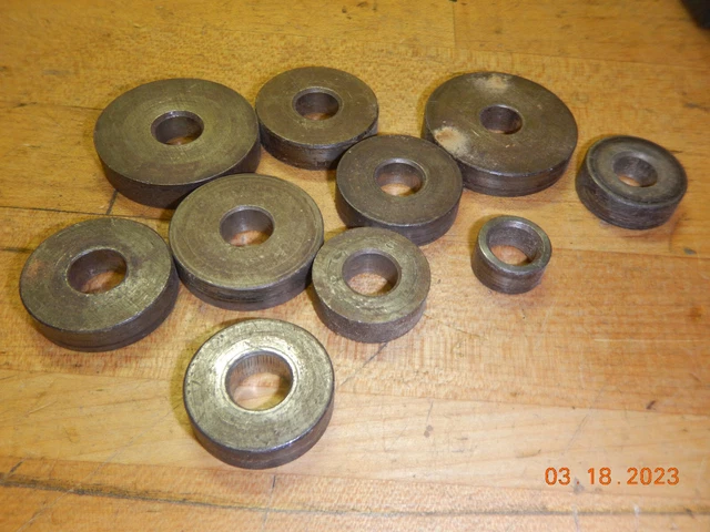 Pile Of Older Wood Shaper 1/2" Bore Wood Shaper Rub Collars Spacers