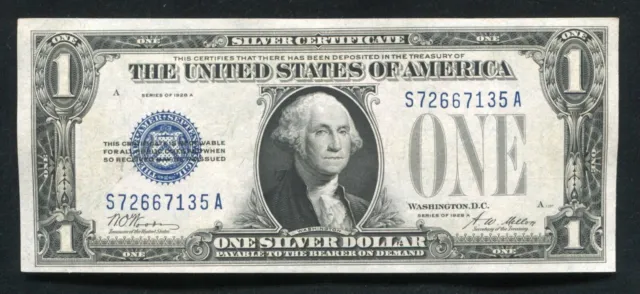 Fr. 1601 1928-A $1 "Funnyback" Silver Certificate “S-A Block” Uncirculated