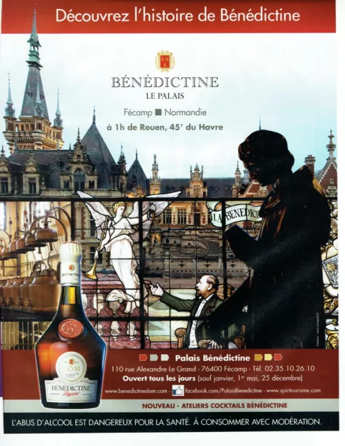 Publicité Advertising 420  2014  la Bénédictine liqueur le Palais  Fécamp **