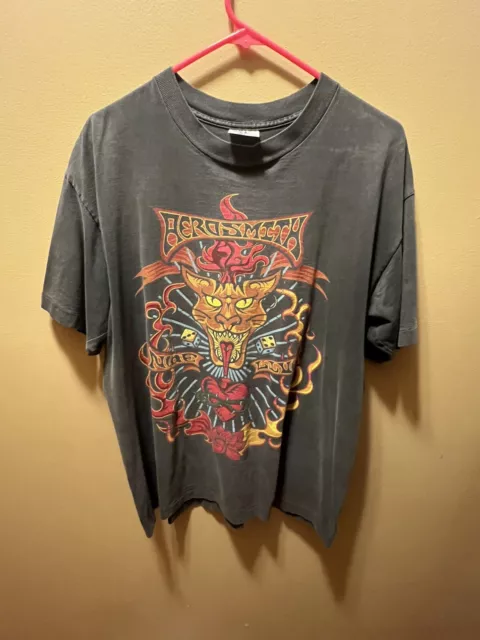 Vintage Aerosmith T Shirt Nine lives Size XL