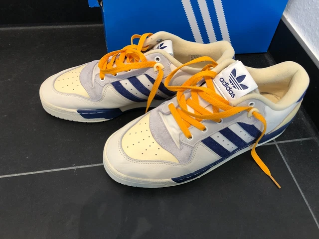 Adidas Originals Rivalry Low taglia 44 2/3, UK 10, US 10,5 bianco/blu/giallo