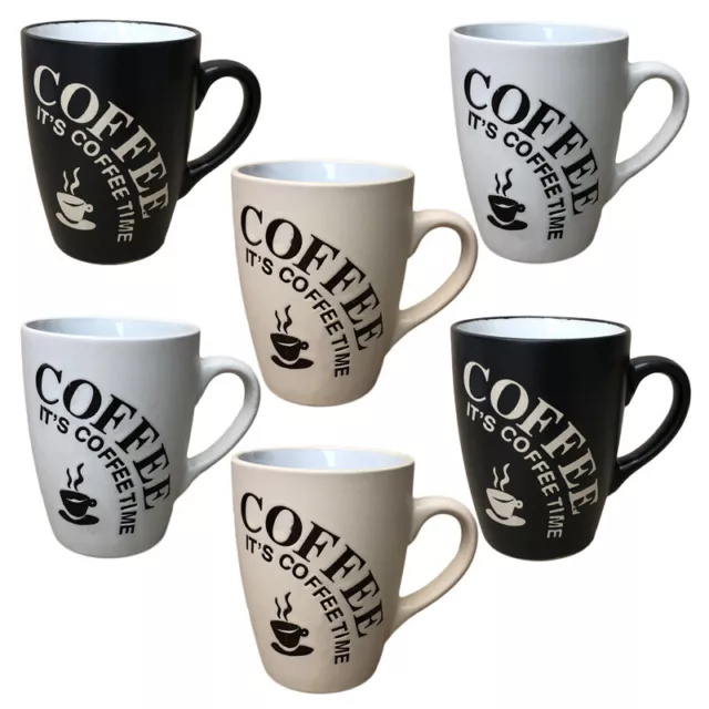 Kaffeebecher 6 Stück Coffee Kaffeetassen 300ml aus Keramik Kaffee Tassen 6er