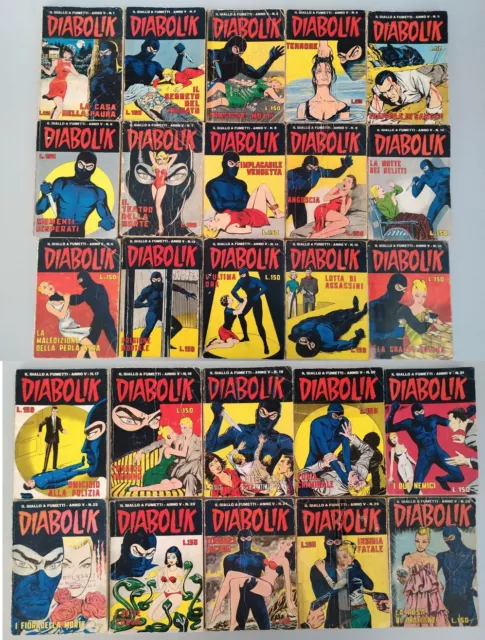 Diabolik Originale Anno 6 Vi 1967 Completa 1/26 Stato Discreto Buono Ottimo