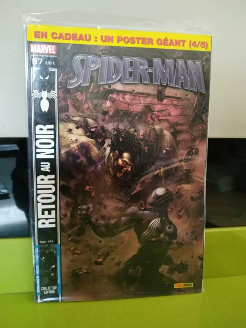 Spider-Man # 97 V2 "Retour Au Noir Pt 4" Fev. 2008 Ed. Col. + Poster - Angoulême