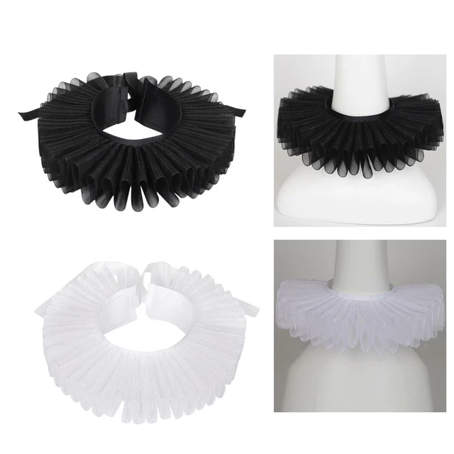Tulle Ruffled Collar Adjustable False Collar for Masquerade Fancy Dress