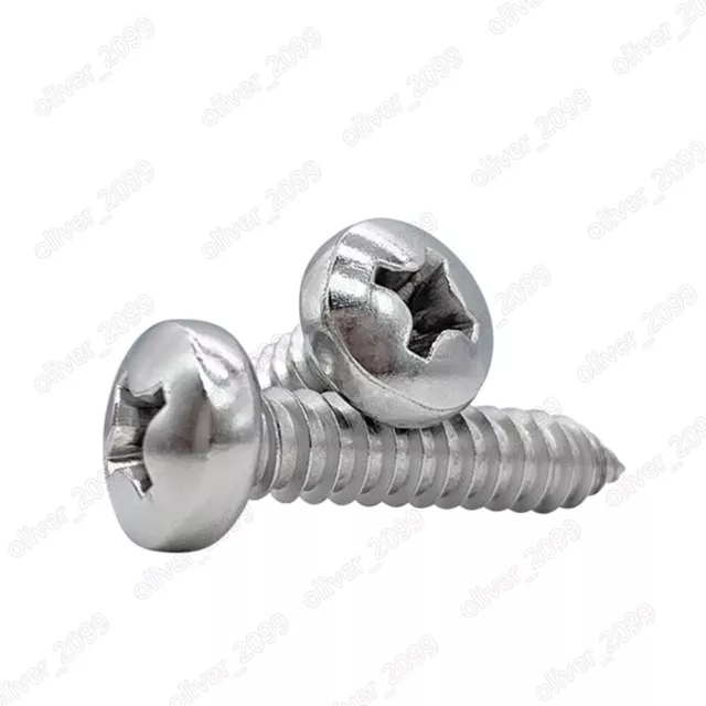 304 Stainless Steel M1 M1.2 M1.4 M1.7- M3 Phillips Pan Head Self Tapping Screws