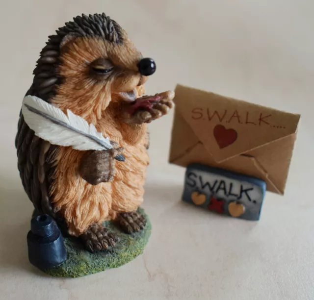Hedgies Hedgehog Ornament - S.w.a.l.k. 90936 Swalk Quill And Ink Pot - Ca 2001