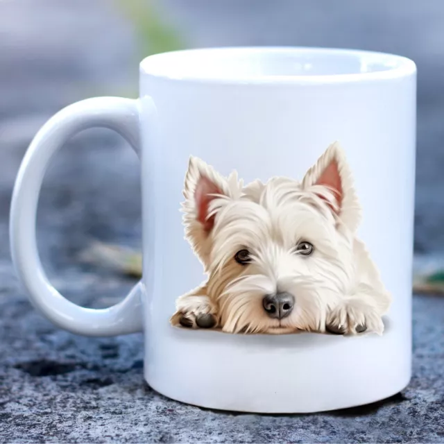 Pet Dog Mug, watercolour West Highland Terrier , Westie - Ideal Gift