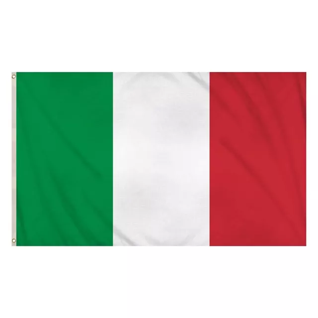 Large 5Ft X 3Ft Italy Flag Colour Italian Country Banner With Brass Eyelets Uk