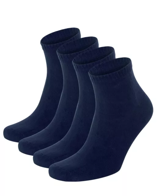 Diabetic Ankle Comfy Bamboo Socks 4 Pairs Pack | Seamless Toe | UK Size 4-7&7-11