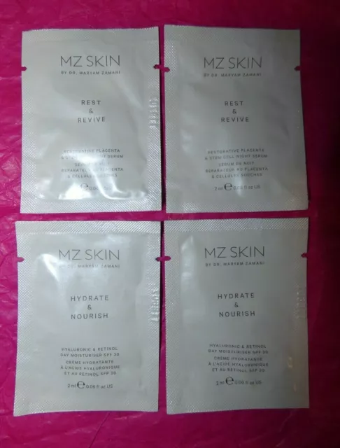 NEW MZ SKIN Rest + Revive Night Serum & Hydrate + Nourish Day Moisturizer Sample