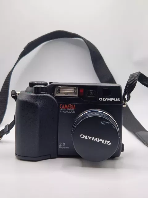 Olympus Camedia C-3030 3.3MP Compact Digital Camera Black Tested