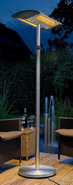 DUO Standheizstrahler Infrarot 2000W Halogen Infrarotstrahler Terrassenheizer