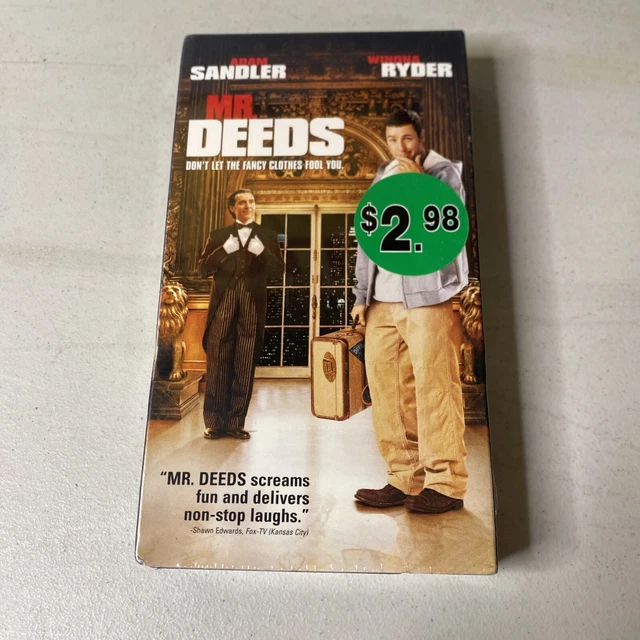 MR. DEEDS (2002) Sealed VHS New Line Adam Sandler Comedy Media Mogul ...