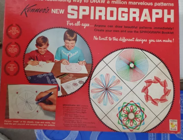 Vintage Complete 1960's Kenners New Spirograph Drawing Set Toy